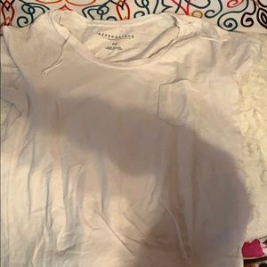 White Aeropostale Pocket Tee